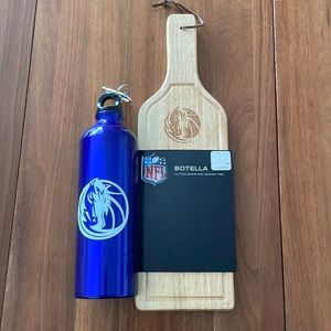 NEW! FREE Dallas Mavericks Gear - wooden cutting board - water bottle